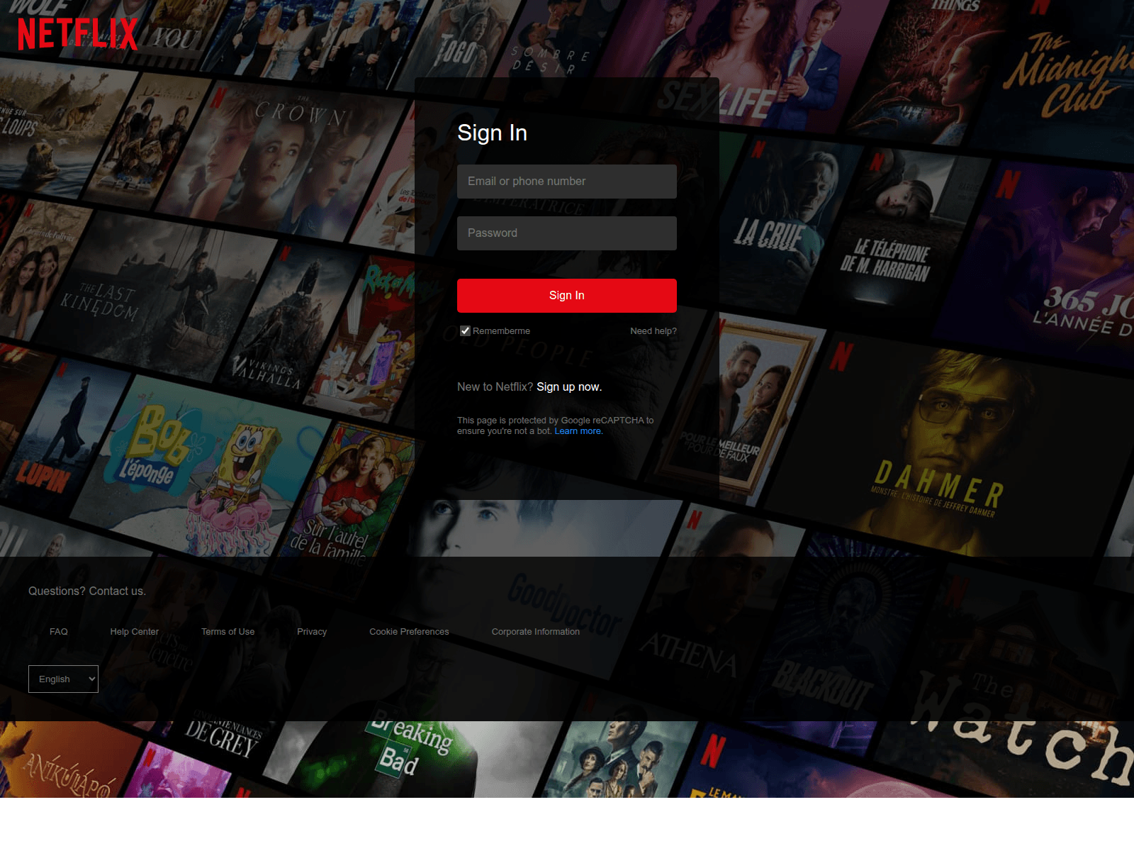 screenshot of the reported site